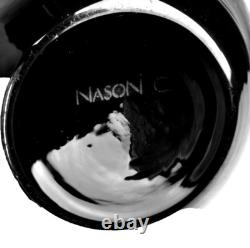 Vase Large Noir/Blanc en Verre Art MURANO par Carlo Nason Fabriqué à la Main en Italie Neuf