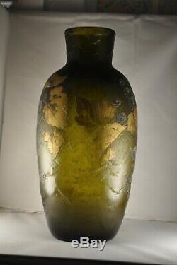 Vase Legras Exceptionnel Pate Signe Art Nouveau Antique Verre Signé En Verre Camée