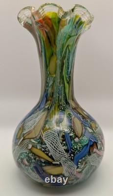 Vase Millefiori Bizantino AVEM de Murano du milieu du 20e siècle