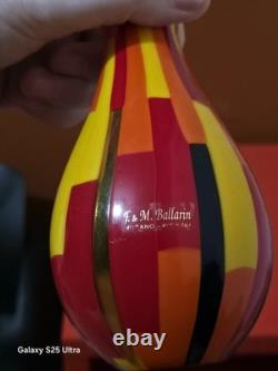 Vase Pezzato MURANO xl signé par Angello Ballarin, 6 INCHES DE HAUT