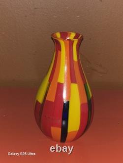 Vase Pezzato MURANO xl signé par Angello Ballarin, 6 INCHES DE HAUT