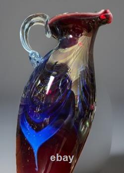 Vase Pichet en Verre Artistique Don Pettey