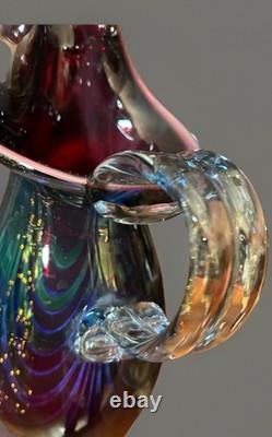 Vase Pichet en Verre Artistique Don Pettey