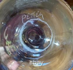 Vase Pichet en Verre Artistique Don Pettey