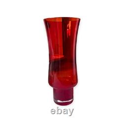 Vase Ruby Red Tulppaani Tamara Aladin Riihimäen Lasi Finlande, années 1970