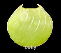 Vase Scavo en verre d'art italien Murano signé par Antonio Da Ros, maître verrier.