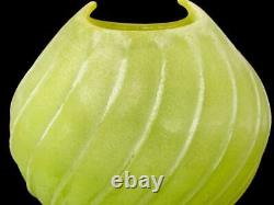 Vase Scavo en verre d'art italien Murano signé par Antonio Da Ros, maître verrier.