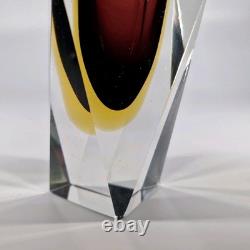 Vase Sommerso Facetté de Murano des Années 1960 - Verre Bloc Vintage Flavio Poli