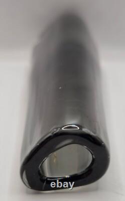 Vase Sommerso vintage signé Nils Landberg pour Orrefors en gris crépuscule, années 1960, MCM