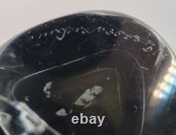 Vase Sommerso vintage signé Nils Landberg pour Orrefors en gris crépuscule, années 1960, MCM