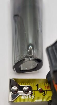 Vase Sommerso vintage signé Nils Landberg pour Orrefors en gris crépuscule, années 1960, MCM