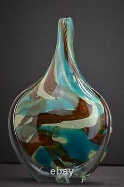 Vase Vintage En Verre D'art Mdina