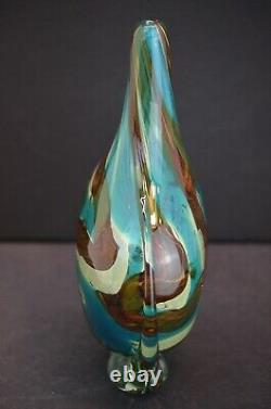 Vase Vintage En Verre D'art Mdina