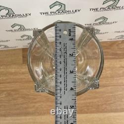Vase à fleurs conique à panneaux en cristal au plomb clair lourd avec base carrée sur piédestal, 10,5 po