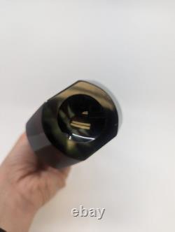 Vase à tige unique en verre d'art Sommerso rouge rubis, conique, 10-5/16 H