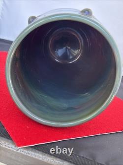 Vase à tumbler en verre soufflé vintage signé Frederick Warren 76