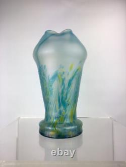 Vase ancien en verre d'art Poschinger, Art nouveau allemand, 26 cm, irisé, bohémien, vers 1900