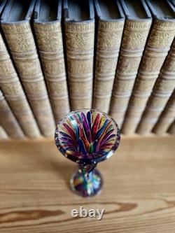 Vase arc-en-ciel vintage Due Zeta Venezia de 7,75 pouces de hauteur