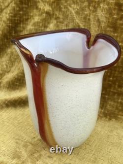 Vase artistique en verre de Murano au design italien, années 1980