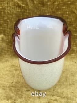Vase artistique en verre de Murano au design italien, années 1980