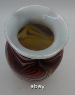 Vase de cabinet en verre d'art miniature iridescent Nuit étoilée