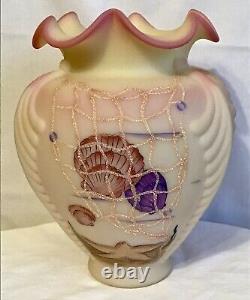 Vase de rêve de mer birmane en verre d'art Fenton Édition limitée 1995 375/790