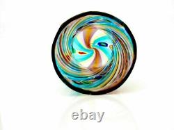 Vase de studio Millefiori Murrine Ballarin Murano signé multicolore