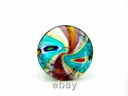 Vase de studio Millefiori Murrine Ballarin Murano signé multicolore