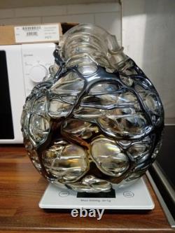 Vase écrasé en verre d’art studio Angelo Rinaldi, fabriqué en Italie, hauteur 22,5 cm, vintage