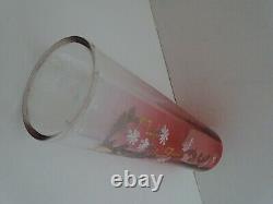 Vase émaillé en verre Moser Art Glass