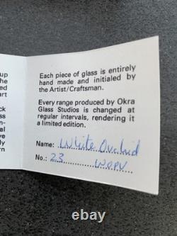 Vase en porcelaine blanche irisée Orchidée blanche édition limitée Okra 1986