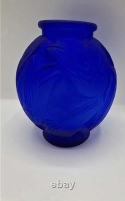 Vase en verre Art Déco Les Nénuphars par Pierre Davesn