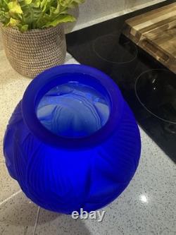 Vase en verre Art Déco Les Nénuphars par Pierre Davesn