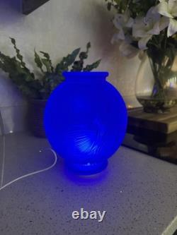 Vase en verre Art Déco Les Nénuphars par Pierre Davesn