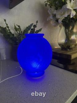 Vase en verre Art Déco Les Nénuphars par Pierre Davesn