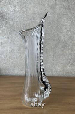 Vase en verre Art Déco Vase à fleurs en verre artistique fait main, 31 cm de hauteur