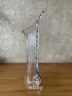 Vase en verre Art Déco Vase à fleurs en verre artistique fait main, 31 cm de hauteur