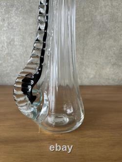 Vase en verre Art Déco Vase à fleurs en verre artistique fait main, 31 cm de hauteur