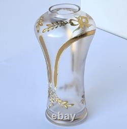 Vase en verre Art Nouveau, peinture émaillée, numéroté, vers 1910 P499