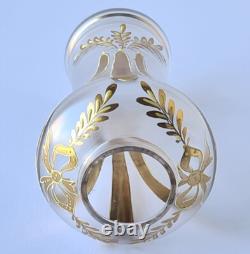 Vase en verre Art Nouveau, peinture émaillée, numéroté, vers 1910 P499