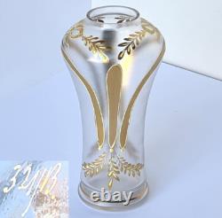 Vase en verre Art Nouveau, peinture émaillée, numéroté, vers 1910 P499