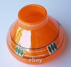 Vase en verre Art déco, peinture émaillée, Bohême, vers 1920 K636