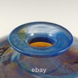 Vase en verre Aurene Squat de Michael Harris, studio de l'île de Wight MARKED