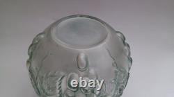 Vase en verre Barolac Art Déco Josef Inwald Raisin & Vigne Patine verte vers les années 1930