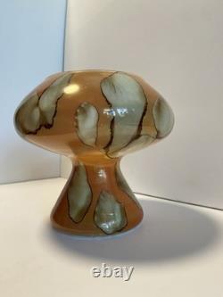 Vase en verre Empoli Stelvia Italie des années 60, gamme Fatto A Mano, très rare