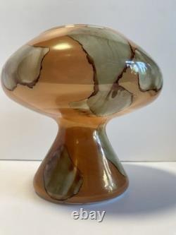 Vase en verre Empoli Stelvia Italie des années 60, gamme Fatto A Mano, très rare