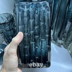 Vase en verre Indigo Bamboo 9669 de Whitefriars