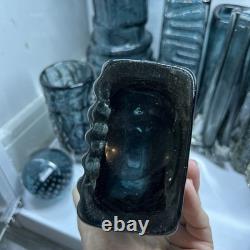 Vase en verre Indigo Bamboo 9669 de Whitefriars