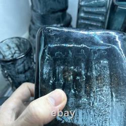 Vase en verre Indigo Bamboo 9669 de Whitefriars