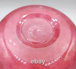 Vase en verre Monart Art Déco forme XD rose et violet 23 cm de haut